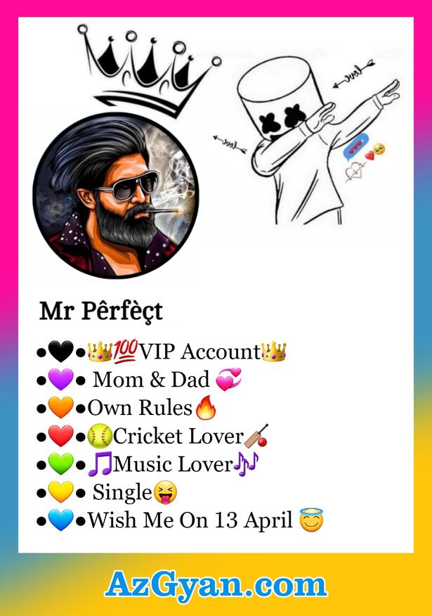 Facebook VIP Account Bio