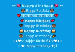 Happy Birthday Stylish Text Font style