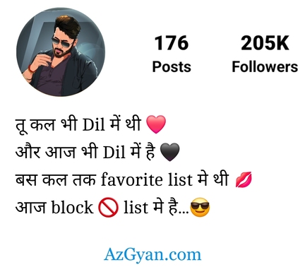 Instagram Bio Shayari Attitude