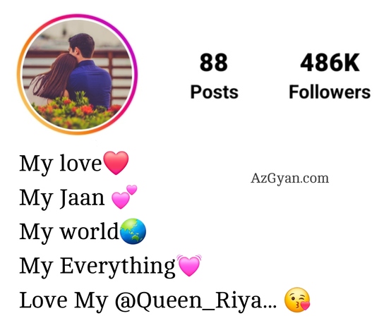 Love Bio For Instagram