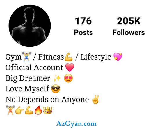 Instagram Bio Gym Lover