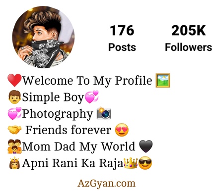 Instagram bio hindi