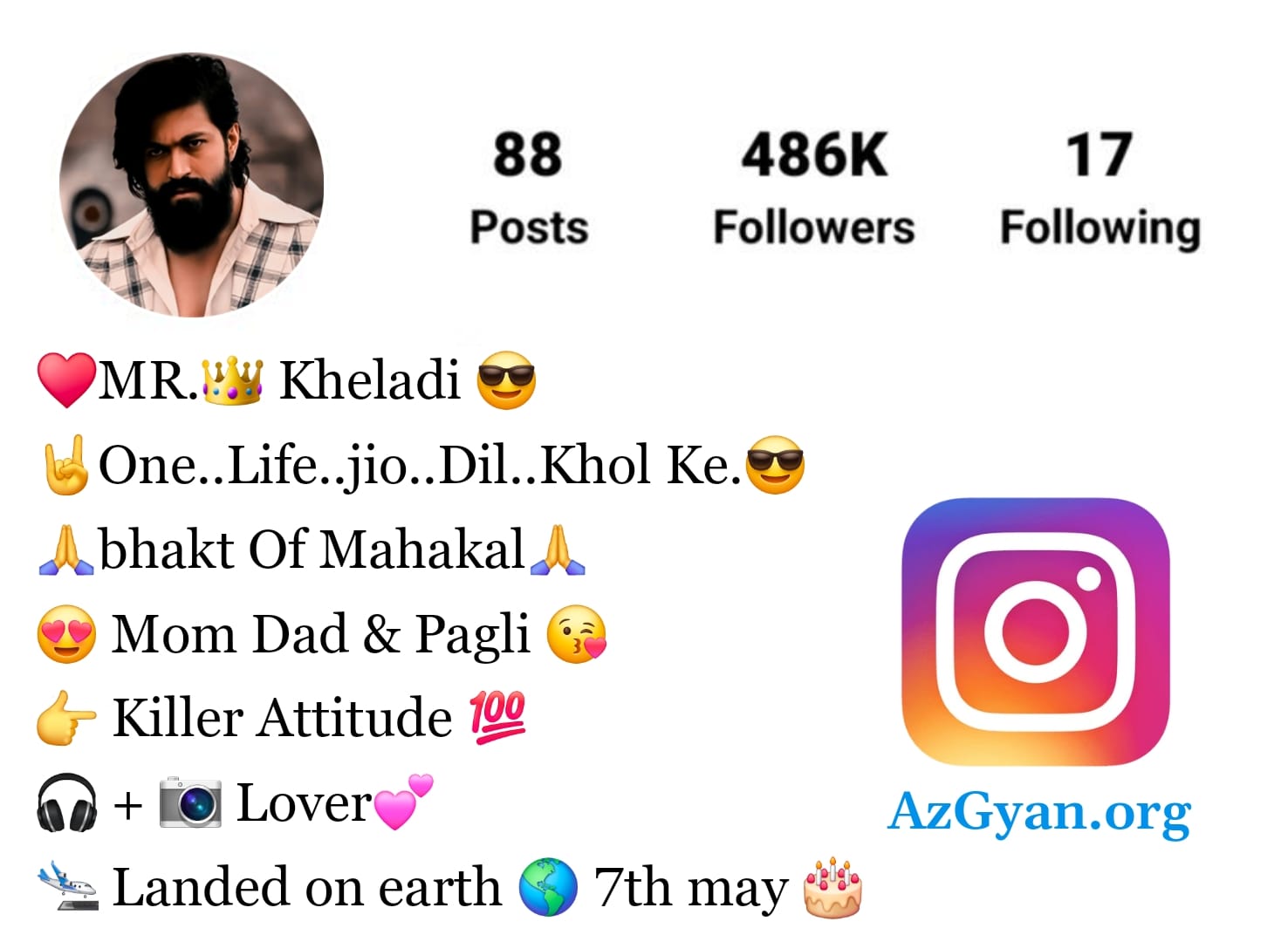 instagram bio in hindi