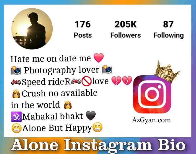 Alone Bio For Instagram