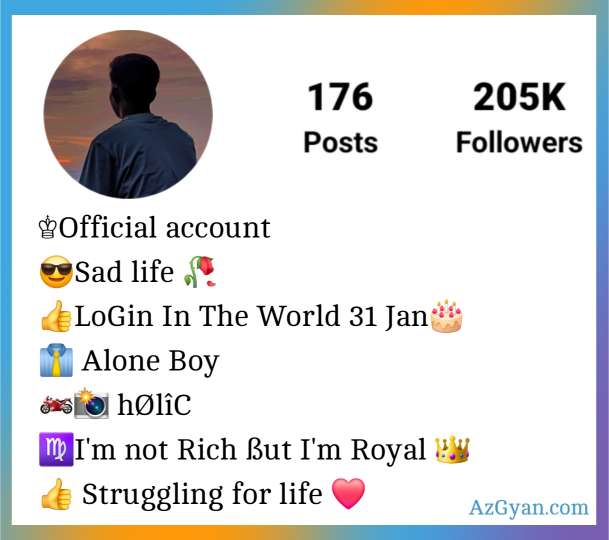 Sad Alone Bio For Instagram